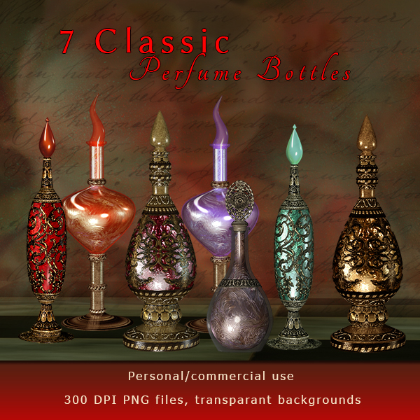 7 Classic Perfume Bottles (FS/CU) - Click Image to Close